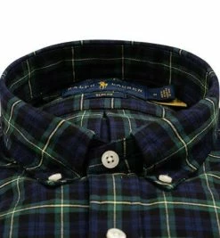 Rabatt 🛒 Polo Ralph Lauren Hemd 710853154/002 Slim Fit, Baumwolle, Navy-grün kariert, Navy-grün 🎉 -Hemden Verkaufsgeschäft 379139 norm2