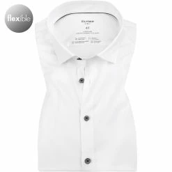 Bester Verkauf 😍 OLYMP No. Six 24/Seven Super Slim 2546/84/00 Hemd, Super Slim Fit, Mikrofaser Stretch, Weiß 🤩