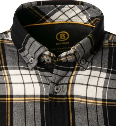 Aktion ⭐ BOGNER Hemd Timt-2 5886/6962/026 Schurwolle, Schwarz kariert, Black ⌛ 3 Aktion ⭐ BOGNER Hemd Timt-2 5886/6962/026 Schurwolle, Schwarz kariert, Black ⌛ – Bild 3