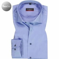 Am billigsten 👍 ETERNA Hemd 3377/X18K/14 Modern Fit, Mikrofaser atmungsaktiv, Kornblumenblau ⌛