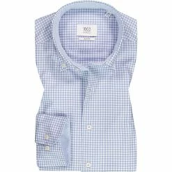 Bestpreis 😉 ETERNA Hemd 2416/FS44/67/12 Slim Fit, Baumwolle CO2-Neutral, Hellblau-weiß kariert, Hellblau 🌟