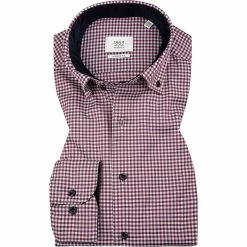 Rabatt 💯 ETERNA Hemd 2416/XS44/56 Modern Fit, Twill CO2-Neutral, Rot kaiert, Rot 👍
