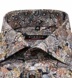 Budget ⌛ ETERNA Hemd 3472/X07K/19 Modern Fit, Baumwolle, Multicolour gemustert, Multicolor 🎁 -Hemden Verkaufsgeschäft 379310 norm2