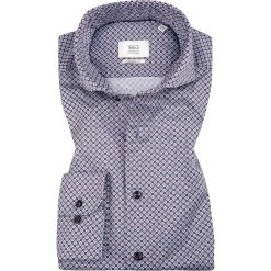 Besorgen 😍 ETERNA Hemd 8074/XS8M/55 Modern Fit, Twill CO2-Neutral, Blau-rot gemustert, Blau-rot ✔️