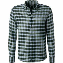 Bester Verkauf 🤩 fakts Hemd 6054/259 Slim Fit, Flanell, Blau-gelb kariert, Blau 💯