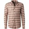 Bester Verkauf ⭐ fakts Hemd 6054/859 Slim Fit, Flanell, Braun-orange kariert, Braun ⭐