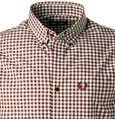 Aktion 🎁 Fred Perry Hemd M9500/472 Baumwolle, Aubergine kariert, Aubergine-hellgrün ✔️ 3 Aktion 🎁 Fred Perry Hemd M9500/472 Baumwolle, Aubergine kariert, Aubergine-hellgrün ✔️ – Bild 3