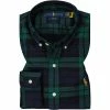 Bester Verkauf 🌟 Polo Ralph Lauren Hemd 710853154/004 Slim Fit, Baumwolle, Grün-navy kariert, Grün-navy ⌛