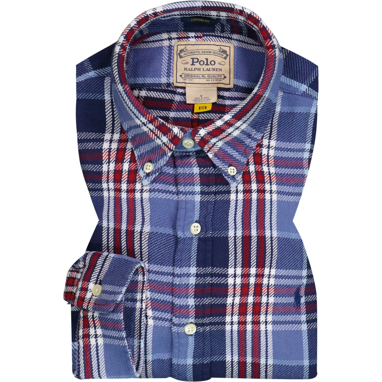 Neu 🤩 Polo Ralph Lauren Hemd 710852724/001 Baumwolle, Blau-rot kariert, Blau-rot 😀 1 Neu 🤩 Polo Ralph Lauren Hemd 710852724/001 Baumwolle, Blau-rot kariert, Blau-rot 😀