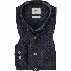 Am billigsten 🔥 camel active Hemd 409112/6S22/47 Regular Fit, Dunkelblau gemustert, Nachtblau 😉