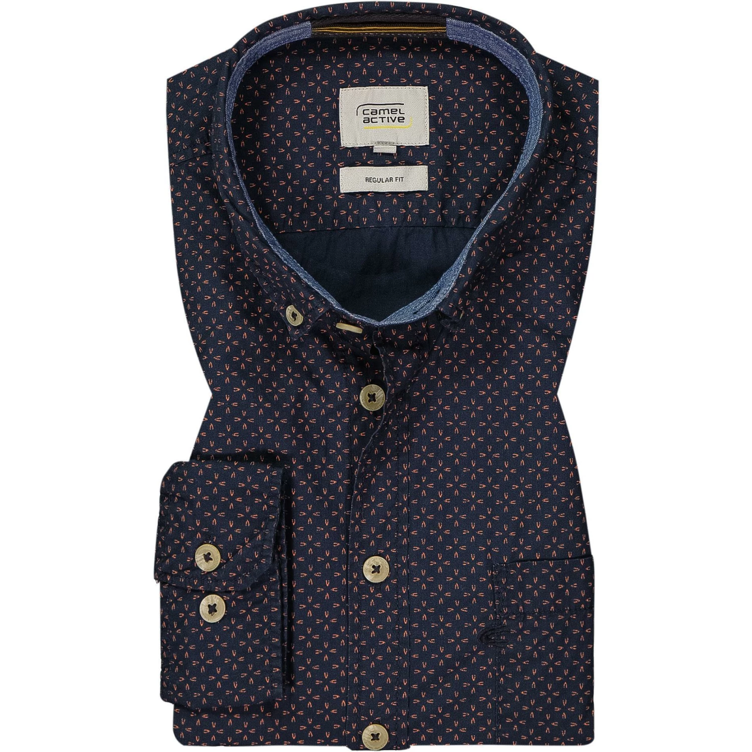 Am billigsten 🔥 camel active Hemd 409112/6S22/47 Regular Fit, Dunkelblau gemustert, Nachtblau 😉 1 Am billigsten 🔥 camel active Hemd 409112/6S22/47 Regular Fit, Dunkelblau gemustert, Nachtblau 😉
