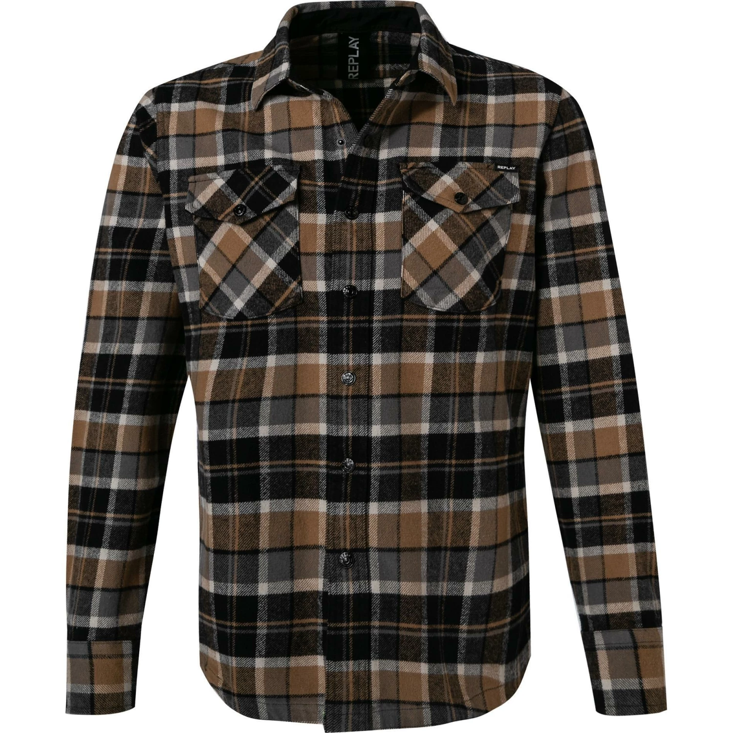 Top 10 👏 Replay Overshirt M4067.000.52474/010 Baumwolle, Schwarz-braun kariert, Schwarz-hellbraun-navy 🔥 1 Top 10 👏 Replay Overshirt M4067.000.52474/010 Baumwolle, Schwarz-braun kariert, Schwarz-hellbraun-navy 🔥