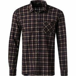 Bester Verkauf ⌛ BOB Hemd TUTOR713 R0052/militare Baumwolle, Grün-rot kariert 🥰