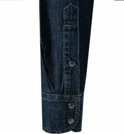 Coupon ✨ GAS 👖 Jeanshemd 151258 020893/WX53 Baumwolle-Leinen, Dunkelblau 🎉 -Hemden Verkaufsgeschäft 379866 norm3