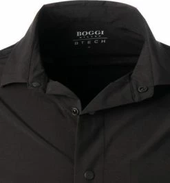 Blitzangebot 😍 BOGGI MILANO Hemd BO21A0206/01 Mikrofaser wasserabweisend, Schwarz 🔥 -Hemden Verkaufsgeschäft 379980 norm2