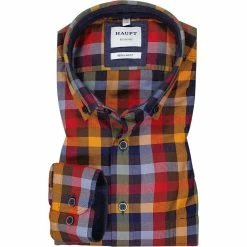 Bestpreis 🧨 Haupt Hemd 715113159013/30109 Regular Fit, Baumwolle, Multicolour kariert, Multicolor 🔔