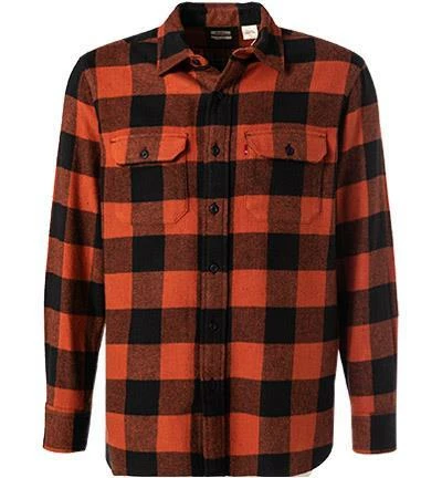 Angebote 😍 Levi's® Hemd 187/0162 Overshirt, Relaxed Fit, Baumwolle, Orange-schwarz kariert, Dunkelorange 😍 2 Angebote 😍 Levi's® Hemd 187/0162 Overshirt, Relaxed Fit, Baumwolle, Orange-schwarz kariert, Dunkelorange 😍 – Bild 2