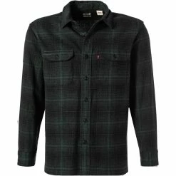 Am billigsten 🤩 Levi's® Hemd 187/0165 Overshirt, Relaxed Fit, Baumwolle, Tannengrün kariert, Tannengrün ❤️