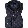 Brandneu 👏 Gant Hemd 3018070/433 Regular Fit, Baumwolle, Nachtblau gemustert, Nachtblau 😉