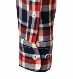 Am billigsten 😉 N.Z.A. Hemd 21HN516/1388 Baumwolle, Rotorange-blau kariert, Orange 🤩 -Hemden Verkaufsgeschäft 380149 norm4