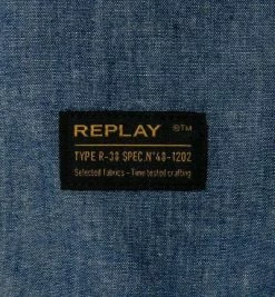 Schlussverkauf ✨ Replay Overshirt M4034.000.0 07/009 Baumwolle, Mittelblau ⭐ -Hemden Verkaufsgeschäft 380323 norm3