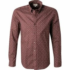 Am billigsten ⌛ Ben Sherman Hemd 0065371/545 Regular Fit, Popeline, Bordeaux-weiß gemustert, Bordeaux 🧨