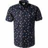 Blitzangebot 😀 Ben Sherman Hemd 0065381/035 Kurzarmhemd, Regular Fit, Baumwolle, Marineblau gemustert, Marine 🛒