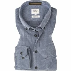 Neu 🎁 camel active Hemd 409117/6S27/45 Regular Fit, Baumwolle, 👖 Jeansblau meliert, 👖 Jeansblau ✔️