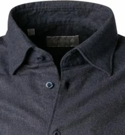 Top 10 👏 fakts Hemd 6053/291 Slim Fit, Flanell, Dunkelblau meliert, Dunkelblau 🔥 -Hemden Verkaufsgeschäft 380457 norm2