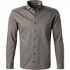 Neu 🌟 ETERNA Hemd 2490/YS82/67/39 Slim Fit, Jersey CO2-Neutral, Grau gemustert, Grau 😍