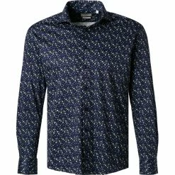 Bestes Angebot 🔥 ETERNA Hemd 2491/JS82/19 Modern Fit, Jersey CO2-Neutral, Dunkelblaugemustert, Dunkelblau 🧨