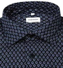 Besorgen ⭐ Seidensticker Hemd 150950/17 Regular Fit, Baumwolle, Dunkelblau gemustert, Dunkelblau ⌛ -Hemden Verkaufsgeschäft 380532 norm2