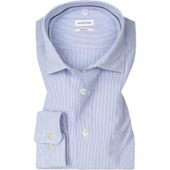 Bester Verkauf ✔️ Seidensticker Hemd 150800/13 Regular Fit, Baumwolle, Hellblau gestreift, Hellblau 🎉