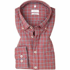 Billig 🎁 Seidensticker Hemd 151002/46 Regular Fit, Baumwolle, Rot kariert, Rot ⭐