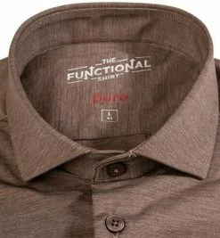 Schlussverkauf 🧨 PURE Hemd D31301-21750/220 Funktionsmaterial, Hellbrau meliert, Hellbraun 🤩 -Hemden Verkaufsgeschäft 380731 norm2