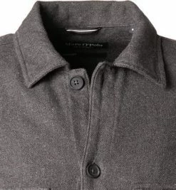 Blitzangebot 👍 Marc O'Polo Overshirt 130 7304 42098/989 Bio Baumwolle, Dunkelgrau meliert, Dunkelgrau 🥰 -Hemden Verkaufsgeschäft 380970 norm2