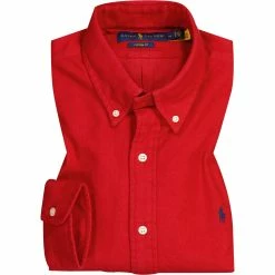 Bestes Angebot 👍 Polo Ralph Lauren Hemd 710853372/005 Custom Fit, Baumwolle, Rot 🔥