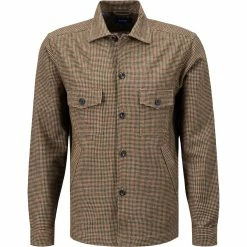 Bestpreis 🎁 ETON Overshirt 1000/03097/35 Wolle-Kaschmir, Braun gemustert, Braun ✨