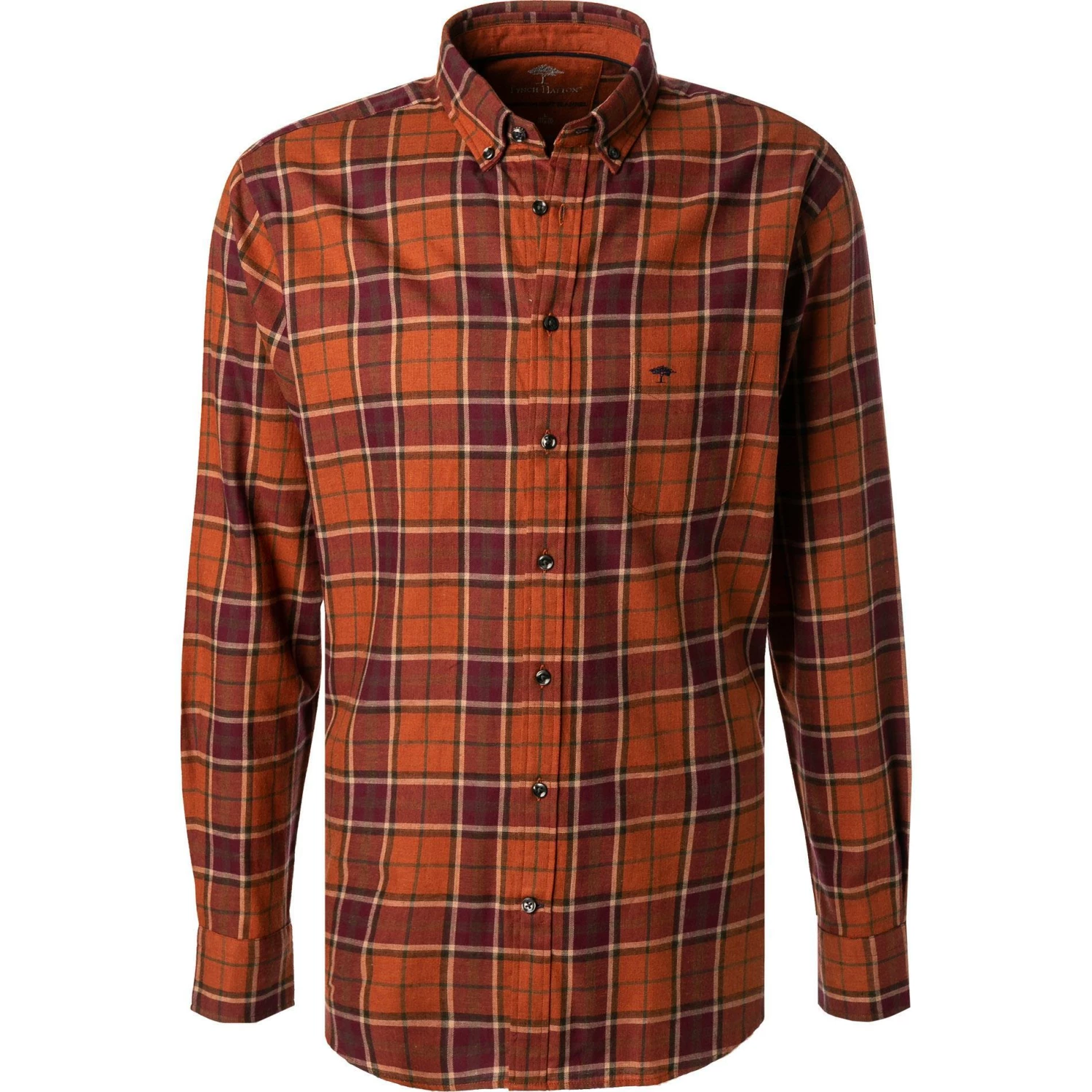 Schlussverkauf ❤️ Fynch-Hatton Hemd 1221 6040/6042 Flanell, Rost kariert, Rost 🥰 1 Schlussverkauf ❤️ Fynch-Hatton Hemd 1221 6040/6042 Flanell, Rost kariert, Rost 🥰