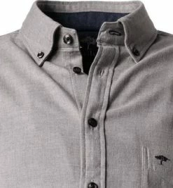 Top 10 🌟 Fynch-Hatton Hemd 1221 6030/6034 Baumwolle, Silbergrau, Silber ✨ -Hemden Verkaufsgeschäft 381147 norm2