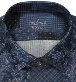 Top 10 👍 van Laack Hemd Tailor Fit EL 171859/RET-LTF/790 Baumwolle, Extra langer Arm, Dunkelblau gemustert, Dunkelblau 😀 -Hemden Verkaufsgeschäft 381169 norm2