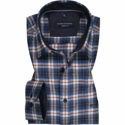 Bestes Angebot ⭐ CasaModa Hemd 413715200/100 Casual Fit, Baumwolle, Blau kariert, Blau 😉