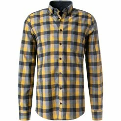 Bestpreis ❤️ CasaModa Hemd 413716600/500 Casual Fit, Baumwolle, Gelb-grau kariert, Gelb 🌟