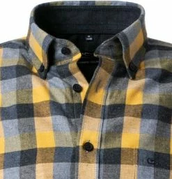 Bestpreis ❤️ CasaModa Hemd 413716600/500 Casual Fit, Baumwolle, Gelb-grau kariert, Gelb 🌟 -Hemden Verkaufsgeschäft 381197 norm2