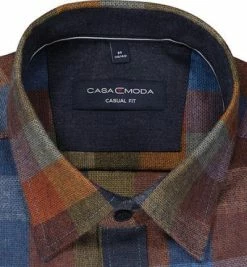 Top 10 💯 CasaModa Hemd 413715900/450 Casual Fit, Baumwolle, Dunkelorange-blau kariert, Dunkelorange 💯 -Hemden Verkaufsgeschäft 381211 norm2