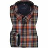 Billig 👏 CasaModa Hemd 413721000/450 Casual Fit, Baumwolle, Blau-orange kariert, Orange ❤️
