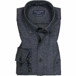 Am billigsten 👏 CasaModa Hemd 413716400/800 Baumwolle, Casual Fit, Schwarz meliert, Schwarz 😉