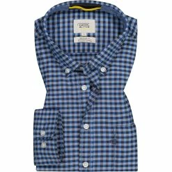 Angebote 🛒 camel active Hemd 409111/6S11/47 Regular Fit, Baumwolle, Blau kariert, Dunkelblau 🥰