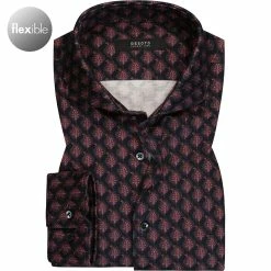 Top 10 ❤️ DESOTO Luxury Hemd Hai 49608-30/454 Baumwolle, Jersey, Navy-lila gemustert, Navy-lila 👏