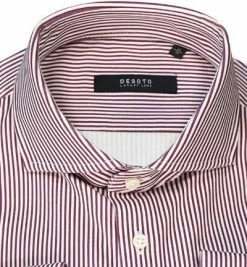 Neu 🌟 DESOTO Luxury Hemd Hai 49608-30/458 Baumwolle, Jersey, Lila-weiß gestreift, Lila-weiß 👏 -Hemden Verkaufsgeschäft 381292 norm2